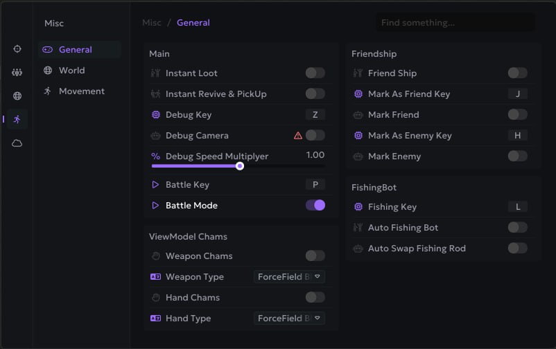 Скриншоты меню Rust
